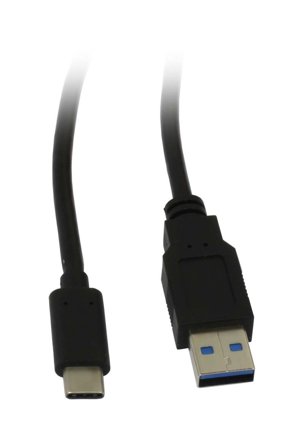 SYNERGY Patchkabel USB3.1, 1,0m, A(St)/C(St), schwarz, 10G/3A, Gen 2, Synergy 21,