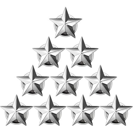 10 stycken stjärnbadge-nål för 4 juli, Memorial Day, Veterans Day-fest, självständighetsdagsfirande, Labor Day