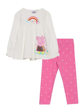 Set 2P Ts + Legging Sets Sets With Long-sleeved T-shirt Rosa Gurli Gris