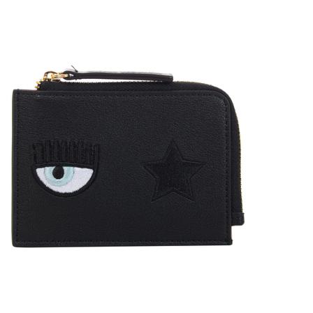 Chiara Ferragni Collection Pung Sort, Dame Punge og Kortholder, Størrelse: ONE Size