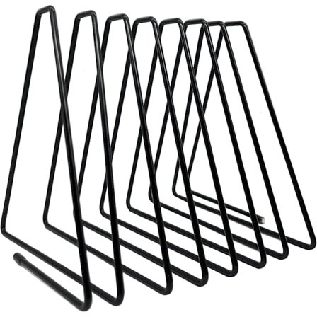 Svart Teleskopisk Bokorganisator - 7-seksjons Justerbar Magasinholder, Dekorativ Skrivebordsfilsorterer & Bokhylle Divider (Plassbesparende)