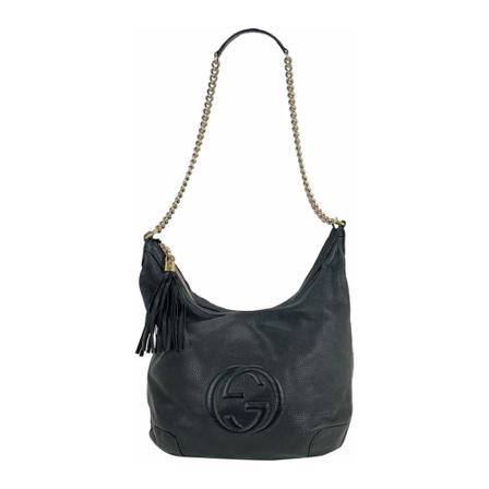 Gucci Vintage, Pre-owned Shoulder Bags Zwart, Dames, Maat:ONE Size,leather