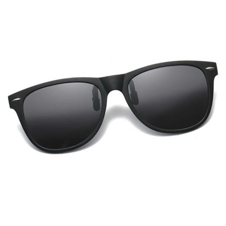 Polarisert Wayfarer Clip On Solbriller Flip Up Black