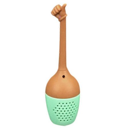 Håndgester Te-infuser Silikagel Svart Te Sil Fda Silikon Løst Blad Urtekrydder Holder Te Bryggeverktøy Tepose[YJD]