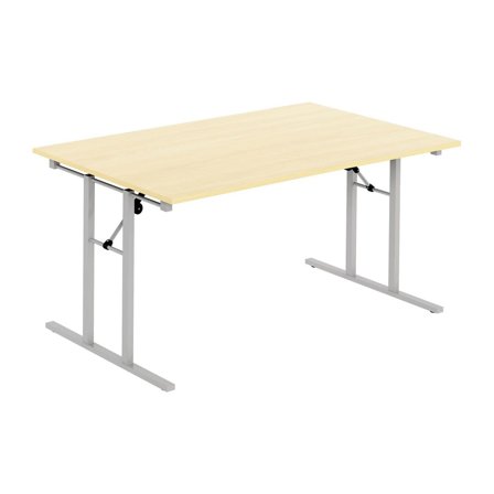 DENORD DESIGN Fällbord 1600x800x730x25 björk/silver - Lyreco - Kontorsmöbler och inredning - Bord och hurtsar - Fällbord