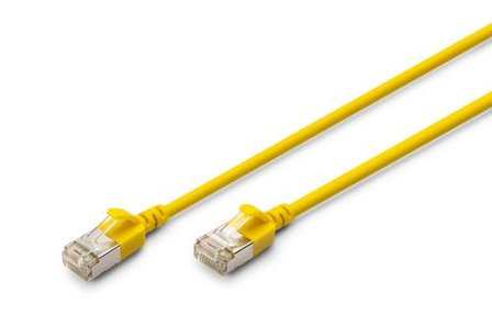 Digitus CAT 6A F-FTP Slim Patch cord Cu LSZH AWG 32/7 length 1.5m Yellow NS