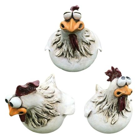 Kyllingestatue Haveskulptur 3 STK