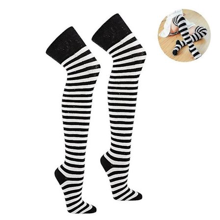 Stripete Strømpebukser for Kvinner og Jenter - Over Kneet, Lange Sokker