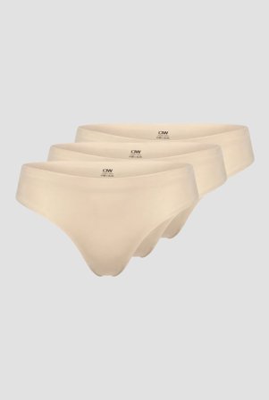 Invisible Thong 3-pack Beige
