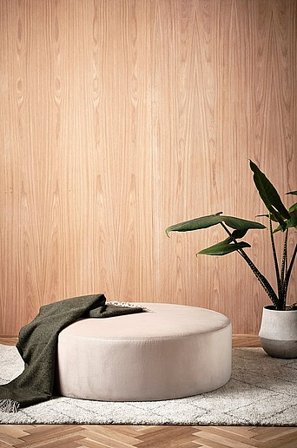 Jotex - Poef ø 110 Cm Licht Beige Licht beige - SHANGHAI - Koop Poefs bij Jotex