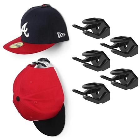 5/8-pack Basebollkepshållare, Hattställ, Organiserare, Förvaring, Modern Basebollkepshängare, Hängande Organiserare för Dörr/Vägg 5pcs Black