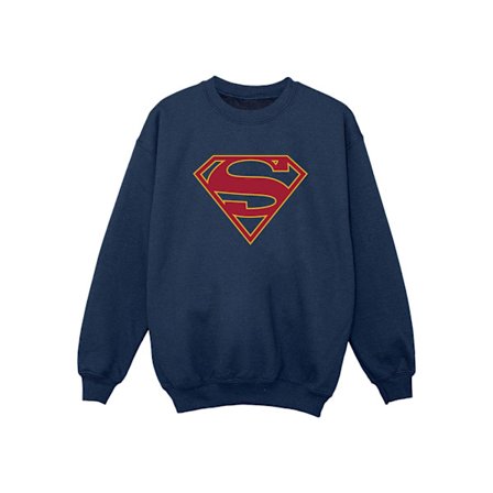 DC Comics Girls Supergirl Logo Sweatshirt 9-11 år Marinblå