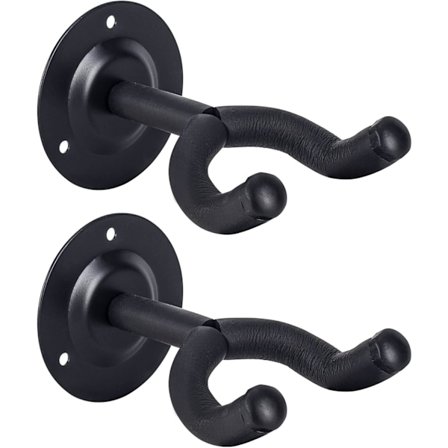 2-PAK Guitar Vægbeslag, Sort Metal Vægmonteret Guitar Stativ Hænger Holder Stativ til Akustisk Elektrisk Guitar Bas Folk Ukulele Mandolin Banjo