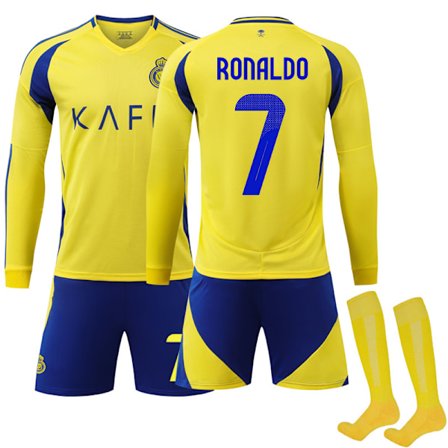 2425 Al-Nassr FC Hemmatröja Långärmad Ronaldo Fotbollströja Set
