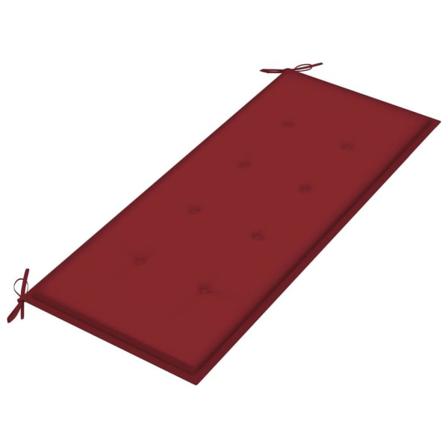Vidaxl Bänkdyna För Trädgården Vinröd 120x50x4 Cm Tyg Röd