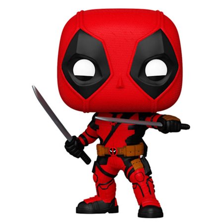 Flerfarget Marvel Deadpool Samlefigur for Fans og Samlere, Detaljert Vinyldukke med Sverd, Ideell for Skrivebord eller Utstillingsmonter