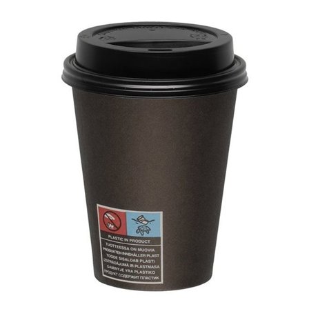 Takeaway-beger med lokk, 350 ml, 20-pakning