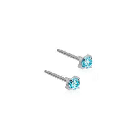 Blomdahl Örhänge ST TIFFANY CZ Aquamarin 3 MM