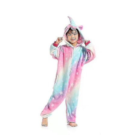 Børn Onesie Flanell Pyjamas Tegnefilm Dyrefigur Kostume Med Hætte Vinter Hjem Kostume Til