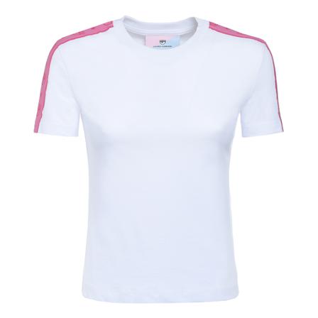 Chiara Ferragni Collection T-Shirt 600 Logo Tone Down Jersey 160 CO Hvid, Dame T-shirts