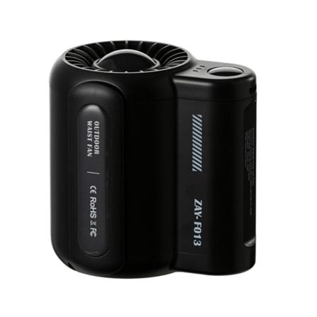 Midjeklemmevifte 4500mAh Håndfri beltevifte for utendørsarbeid for fotturer Camping 517C Black