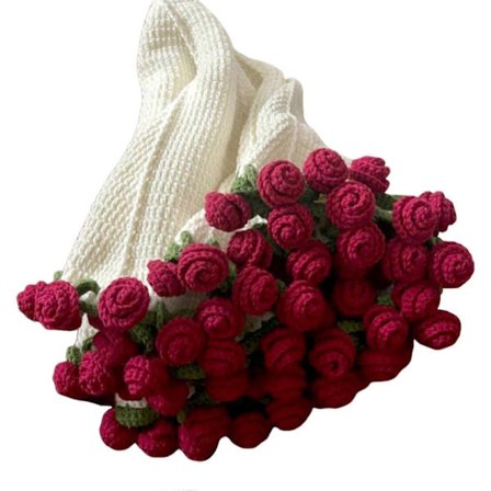 90 cm Heklede Blomster Teppe Uferdig DIY Strikket Teppe for Kvinner Morsdag Bukett Bursdagsgave-FX-