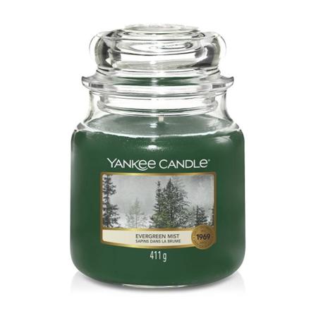 Yankee Candle Classic Medium Jar Evergreen Mist 411g Grön