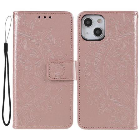 Iphone 13 Mandala Plånboksfodral - Roséguld Rosa Guld