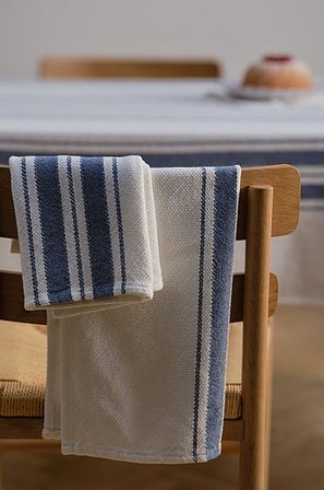 Jotex - Keukenhanddoek Blauw/natuurlijk Wit Blauw/natuurlijk wit - KLAUS - Koop Theedoeken bij Jotex