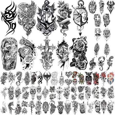 Tattoo Tattooing Fake False Practice Skin 70 Sheets