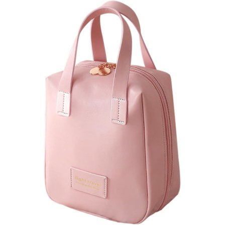 2024 Ny Premium Sminkväska för kvinnor, PU Stor Kapacitet Vattentät Rese Bärbar Sminkväska Organiserare med Avdelare och Handtag, Rosa