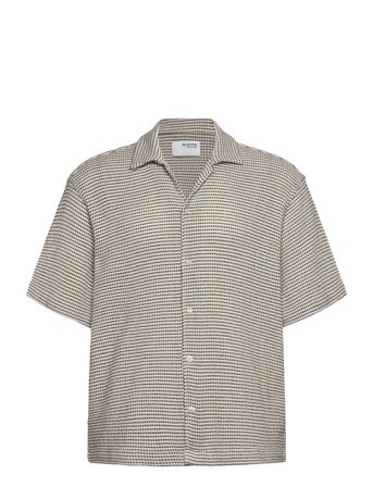 Slhrlxike Mix Ss Shirt Resort Patterned Selected