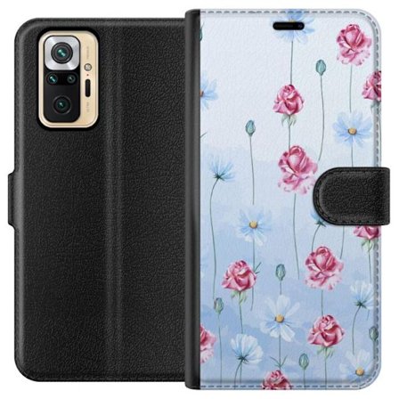 Kompatibel Tegnebogsetui til Xiaomi Redmi Note 10 Pro Petal Reverie Sky Blue
