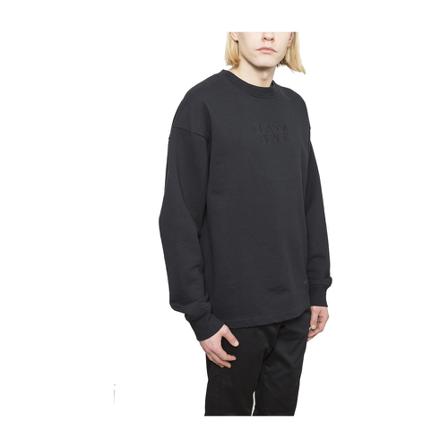 Alexander Wang, Cotton crew sweatshirt Zwart, Heren, Maat:S