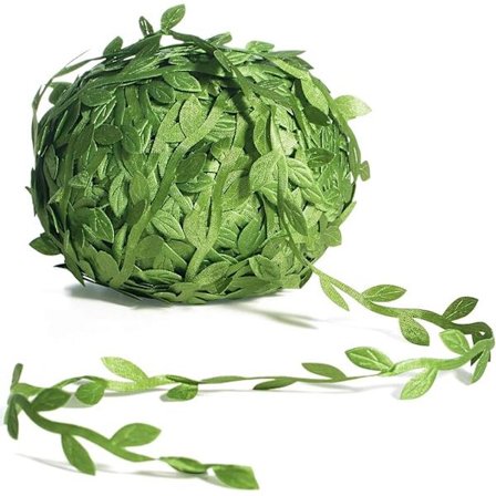 Blad Bånd, Kunstig Rotting Blad Tau Dekorativ Bånd Vill Jungel Plante Grønn