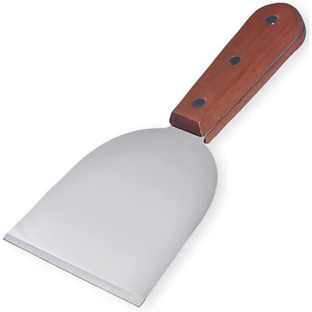 Rostfritt stål Sned Grill Grillspad Spatel Skrapare Diner Blade - stock
