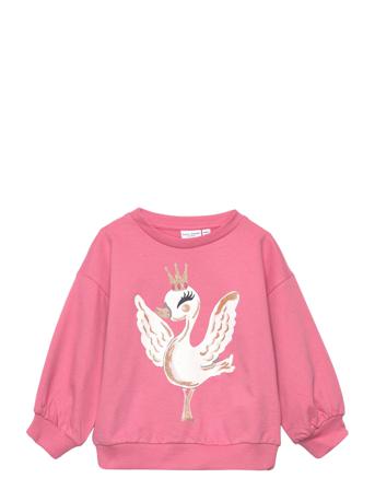 Nmfvalona Ls Long Boxy Sweat Unb L Sweat-shirt Genser Rosa Name It
