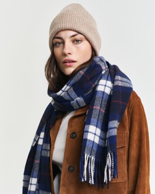 GANT - Ribbet ulllue til dame dry sand