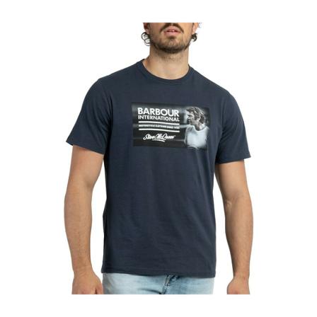 Barbour T-shirt , Blauw , Heren , Maat: XL