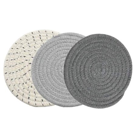 3 kpl Potholders Set Hot Pot Holders Set GRAY
