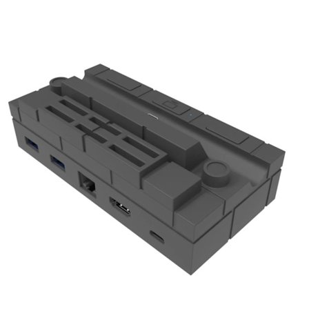 TV-dockningsstation med RJ45 Gigabit Ethernet-port HDMI-kompatibel videoomvandlare Laddningsställadapter för switch