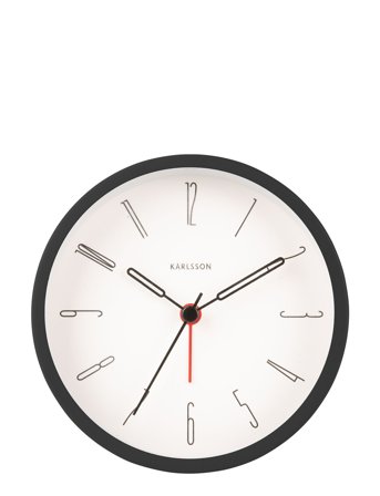 KARLSSON | Alarm Clock Belle Numbers Iron Black | Ø11X5XCM