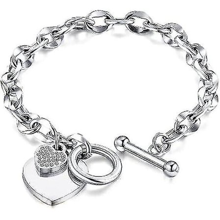 Silverpläterat armband för kvinnor Hypoallergent Äkta Swarovski Crystal Armband för flicka Hjärta Charm Kvinnor Smycken Gåvor till henne Mamma Fru 