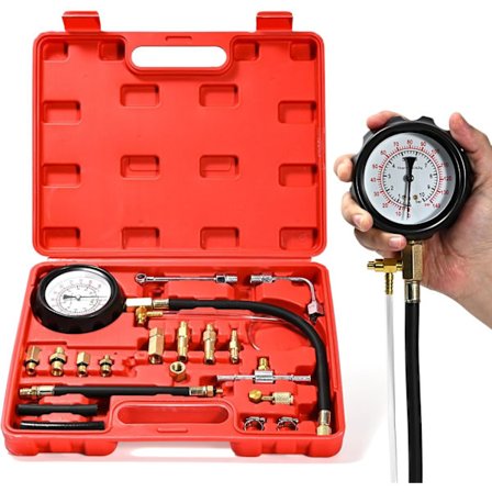 Diesel Bränsletrycksmätare Set Bensin Bränsletryckstestare Diagnostiskt Verktyg för Bränsleinsprutningspump