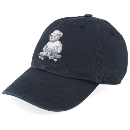 Kiddo Cap - Svart unconstructed Keps - Kids Toddler Skater Teddy 320 Black Dad Cap @ Hatstore