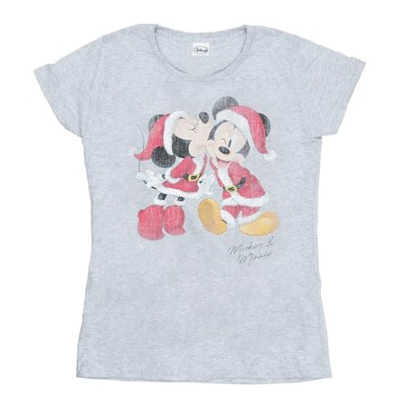 Disney Dam/Kvinnor Mickey Och Minnie Jul Kyss Bomull T-
