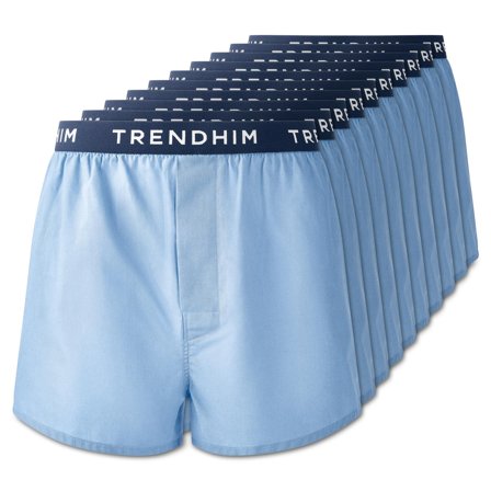 Medium - AirFeel | 10-Pack Black & Sky Blue Loose-fit Cotton Boxers for Men