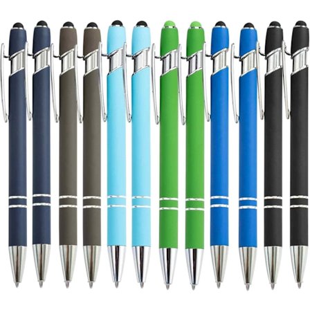 Basic Black Pen Set 2 i 1 med Stylus Tip Multipack for kontorbruk[YJD]