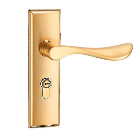 Dørgreb Håndtag, Euro Håndtag Lås, 2 Håndtag Lås, Cylinder, Kobber Nøgler, Zink Legering (guld)