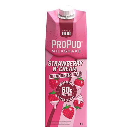 Proteindrikke ProPud Protein Milkshake 1 L Strawberry - Bodyman.dk